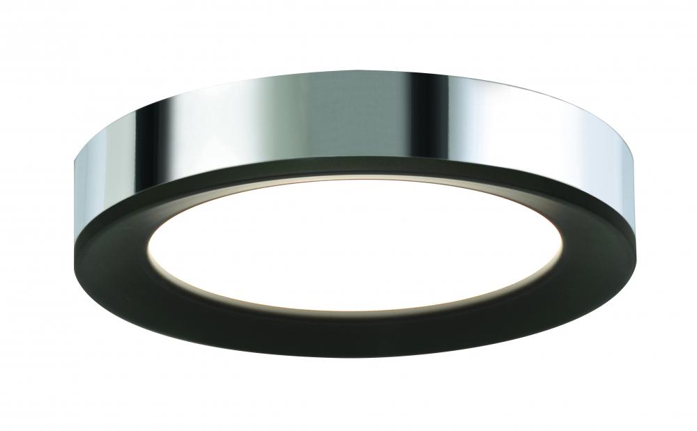 Alta LED Low Profile Flush Mount - 16&#39;&#39; - Black/Chrome