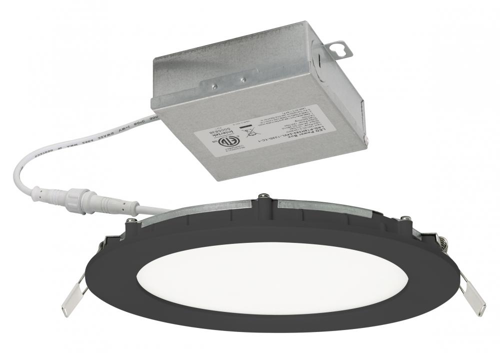 Tuck 6&#39;&#39; LED Flushmount 5CCT 120V Black