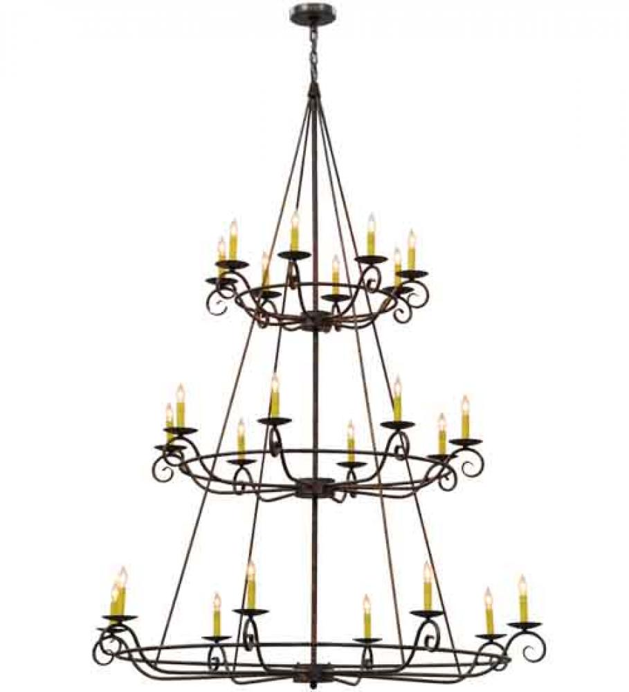 60&#34;W Estrella 24 LT Three Tier Chandelier