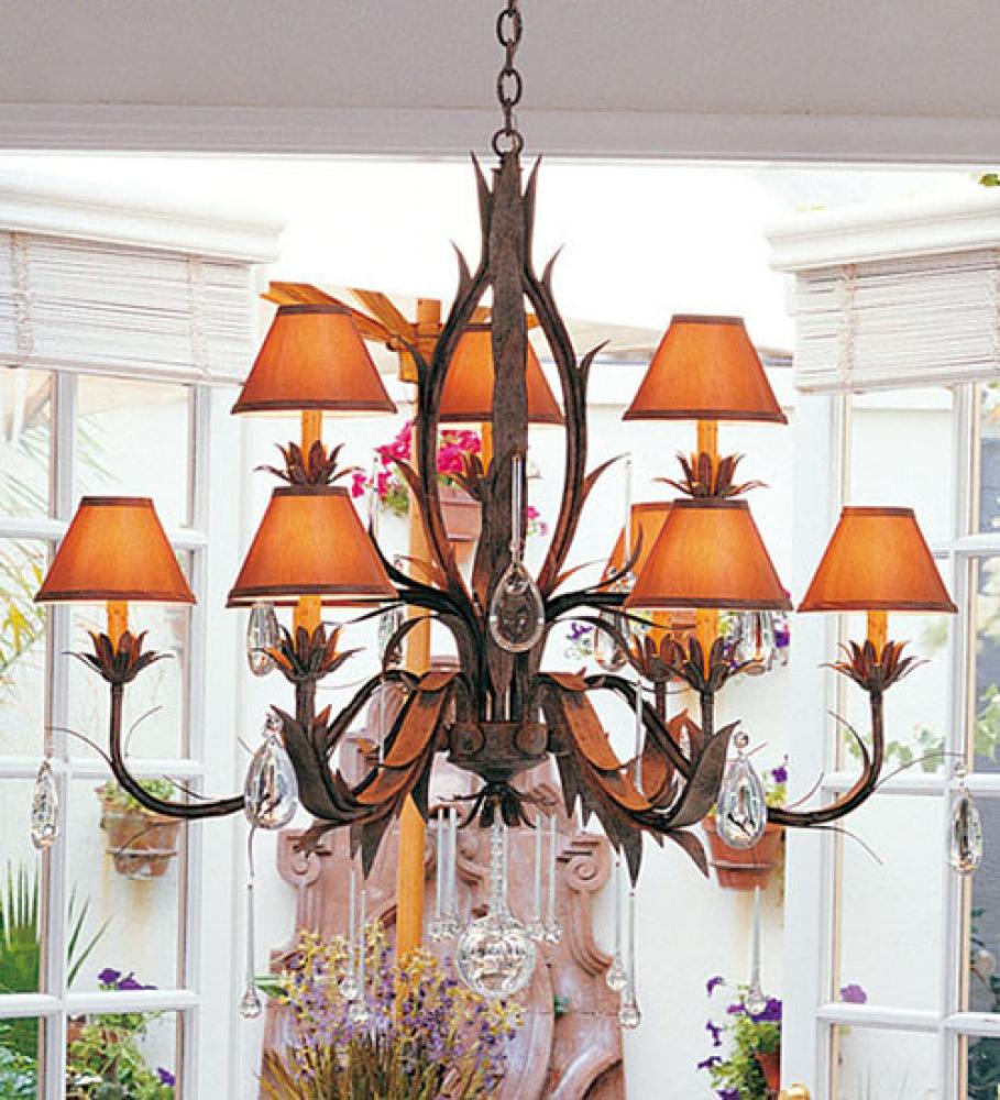 36&#34; Wide Slenderleaf 9 Light Chandelier