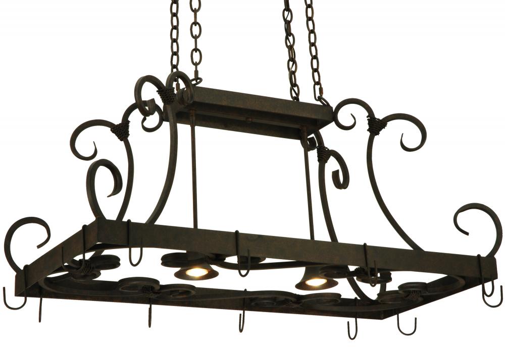 43&#34; Long Caiden 2 Light Pot Rack