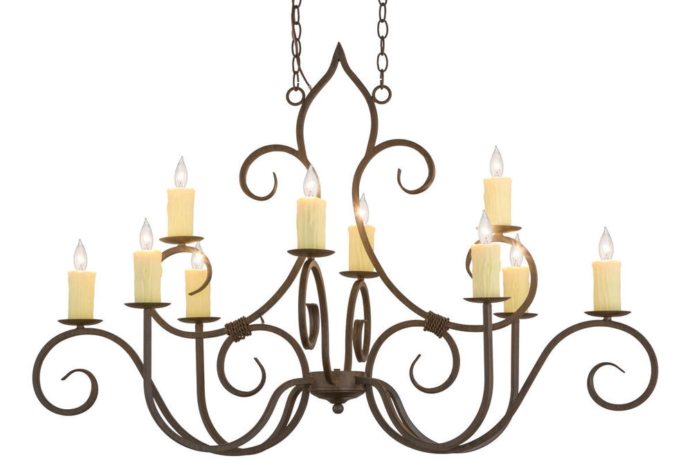 48&#34;L Clifton 10 LT Oblong Chandelier