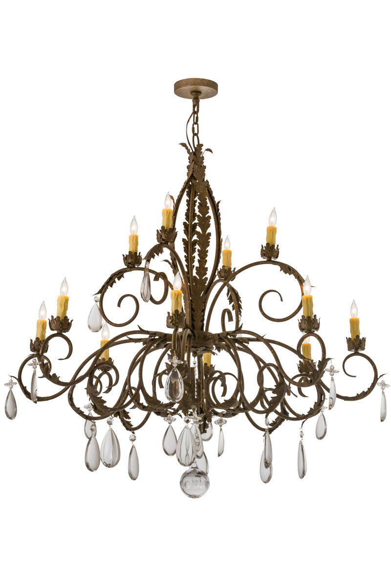 50&#34;W New Country French 12 LT Chandelier