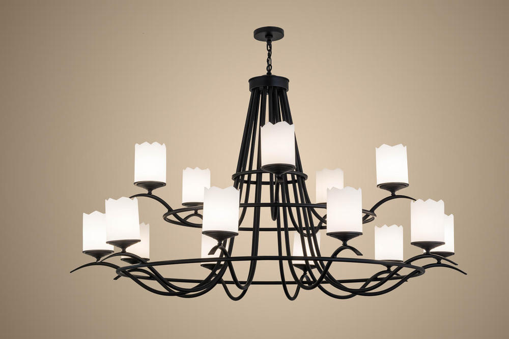 78&#34;W Octavia 15 LT Two Tier Chandelier