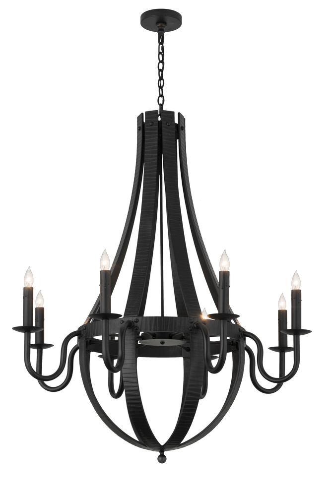 42&#34;W Barrel Stave Metallo 8 LT Chandelier