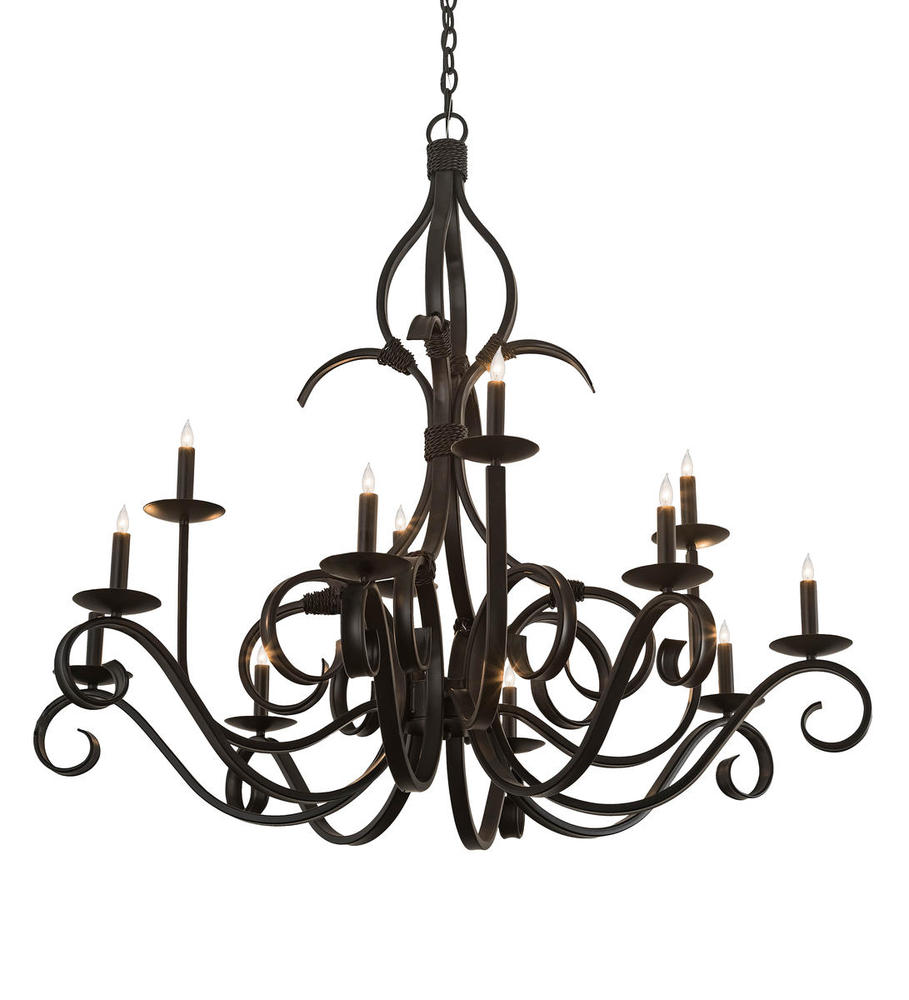 48&#34; Wide Cypress 12 Light Chandelier