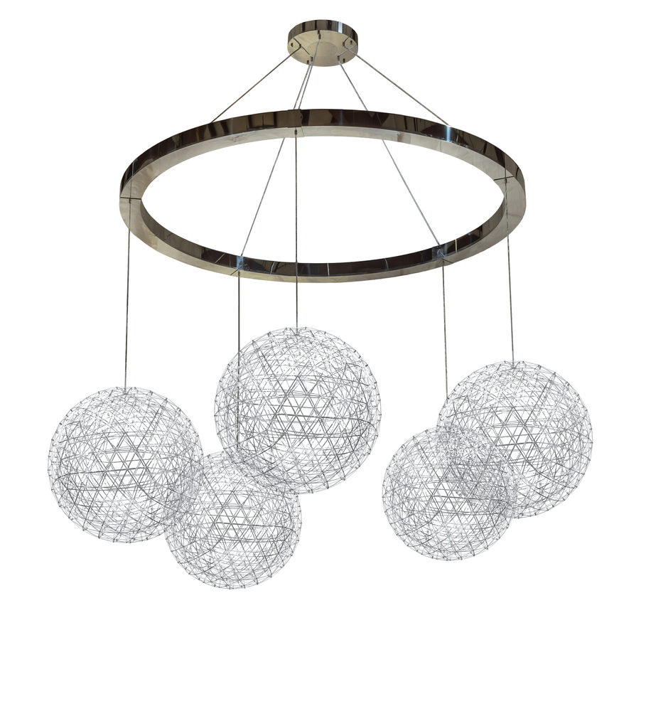 131&#34; Wide Geosphere 5 Light Chandelier