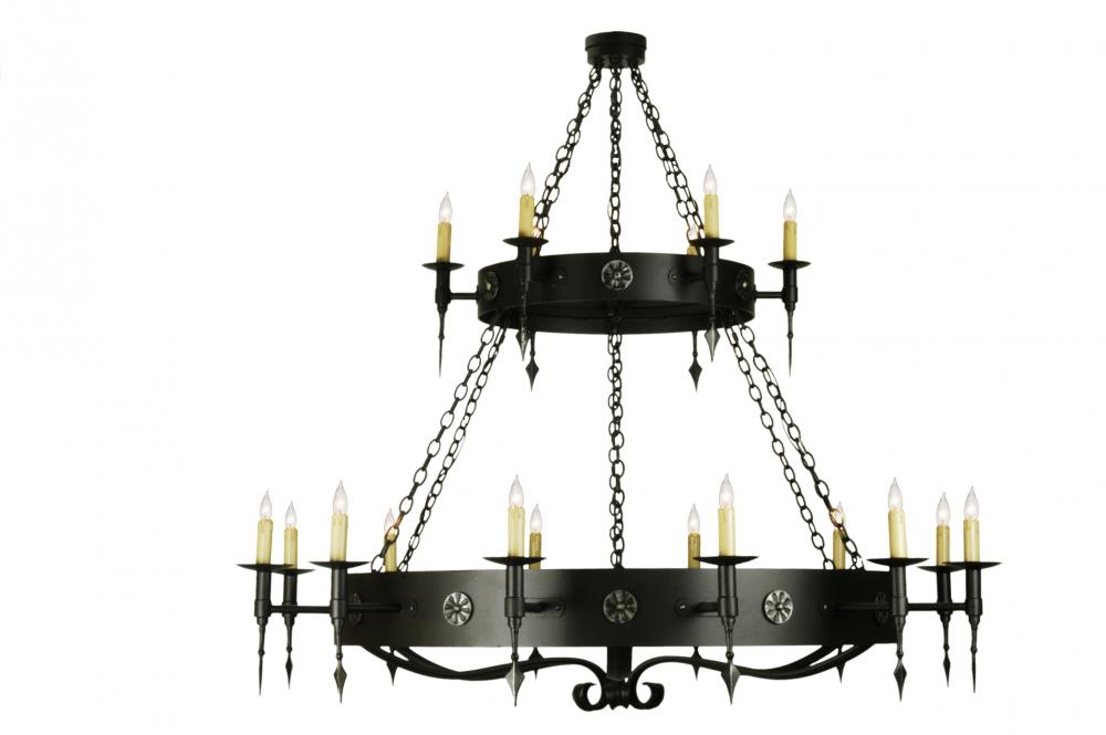 64&#34; Wide Warwick 18 Light Two Tier Chandelier