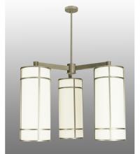 2nd Avenue Designs White 117579 - 49"W Cilindro Jackson Hall 3 LT Chandelier