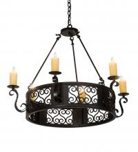 2nd Avenue Designs White 146660 - 36"Wide Liesel 6 Light Chandelier