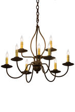 2nd Avenue Designs White 160692 - 28"W Earl 9 LT Chandelier