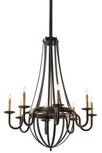 2nd Avenue Designs White 167781 - 38"W Barrel Stave Metallo 8 LT Chandelier