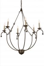 2nd Avenue Designs White 182548 - 32"W Vienna 6 LT Chandelier