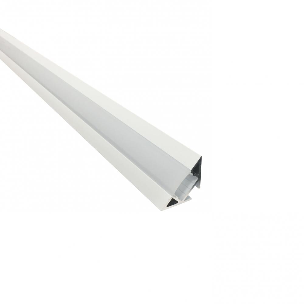 4-ft Corner Channel, White (Plastic Diffuser and End Caps Included)