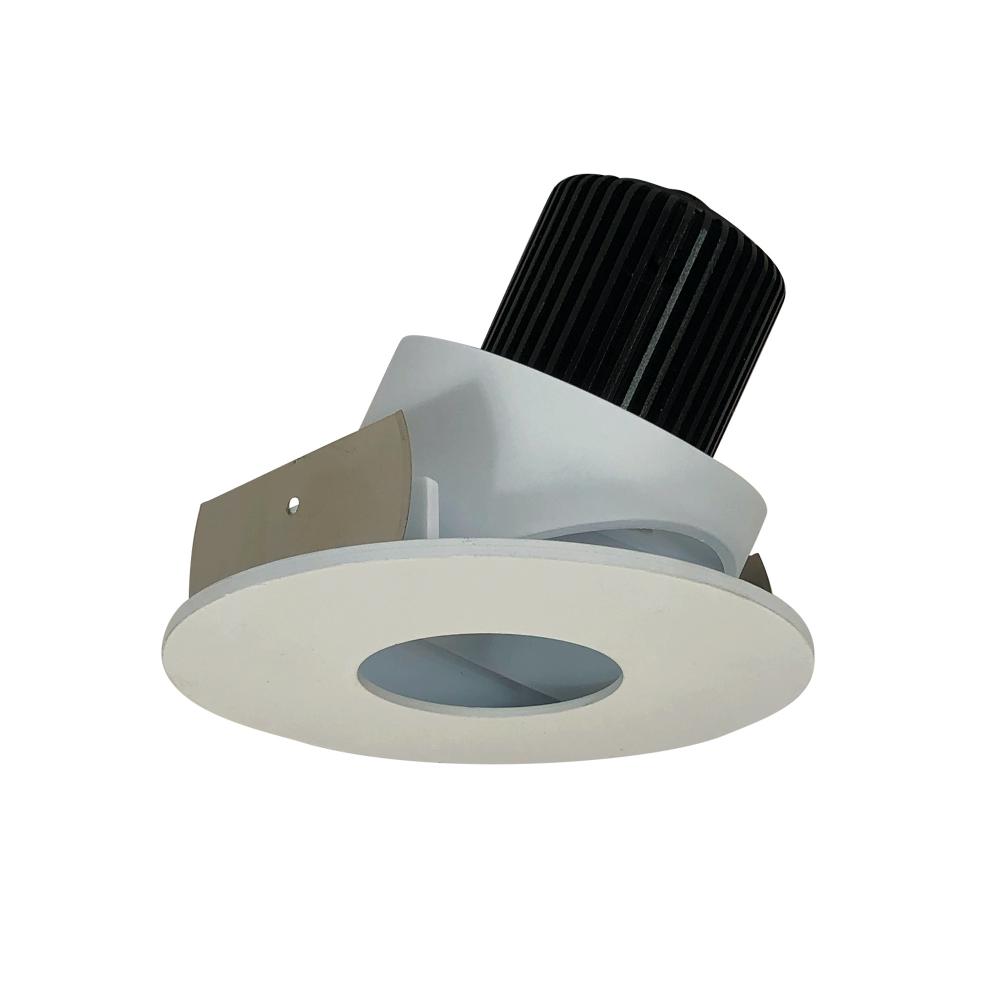 4&#34; Iolite LED Round Adjustable Pinhole, 1000lm / 14W, 3000K, White Pinhole / White Flange