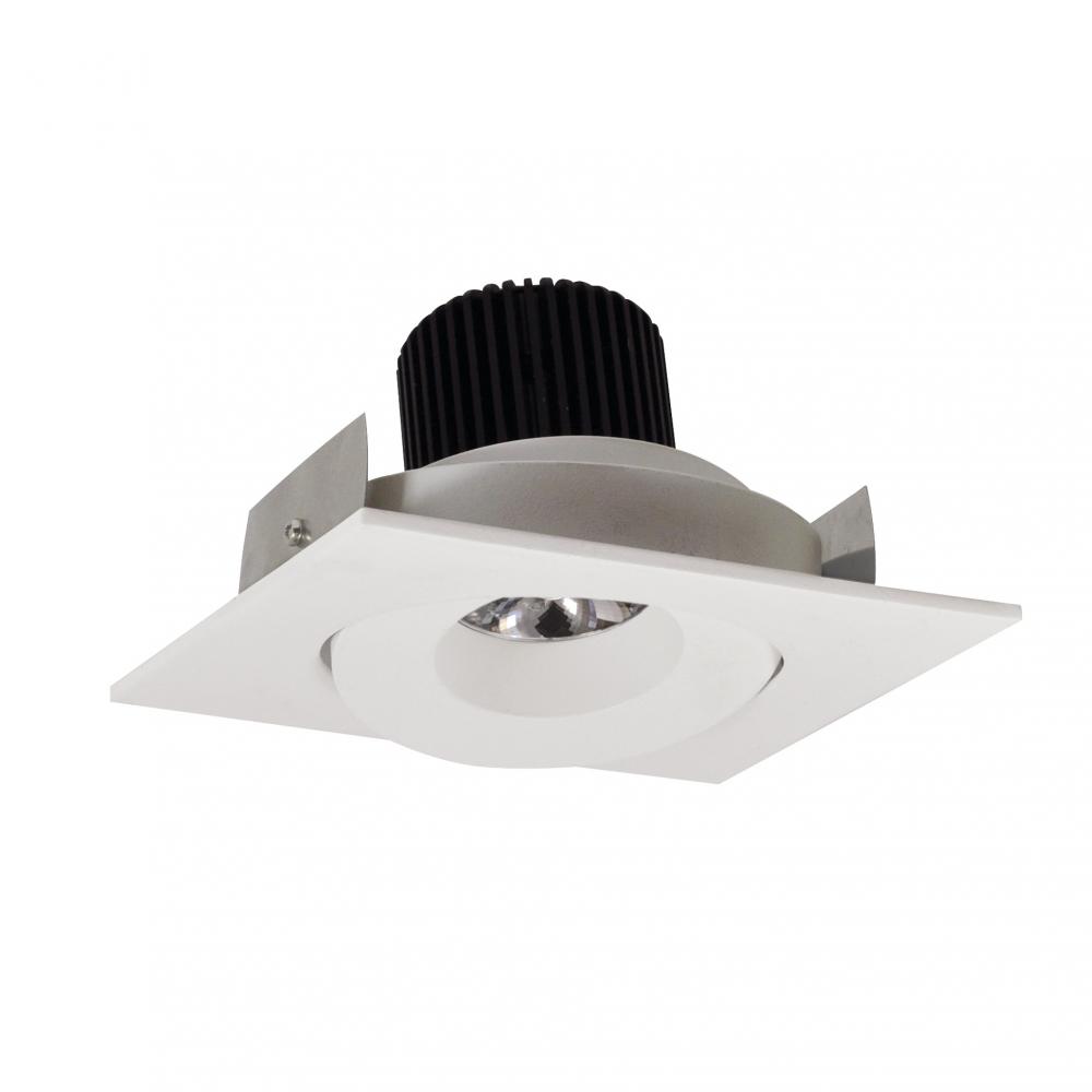 4&#34; Iolite LED Square Adjustable Gimbal, 10-Degree Optic, 800lm / 12W, 4000K, White Finish