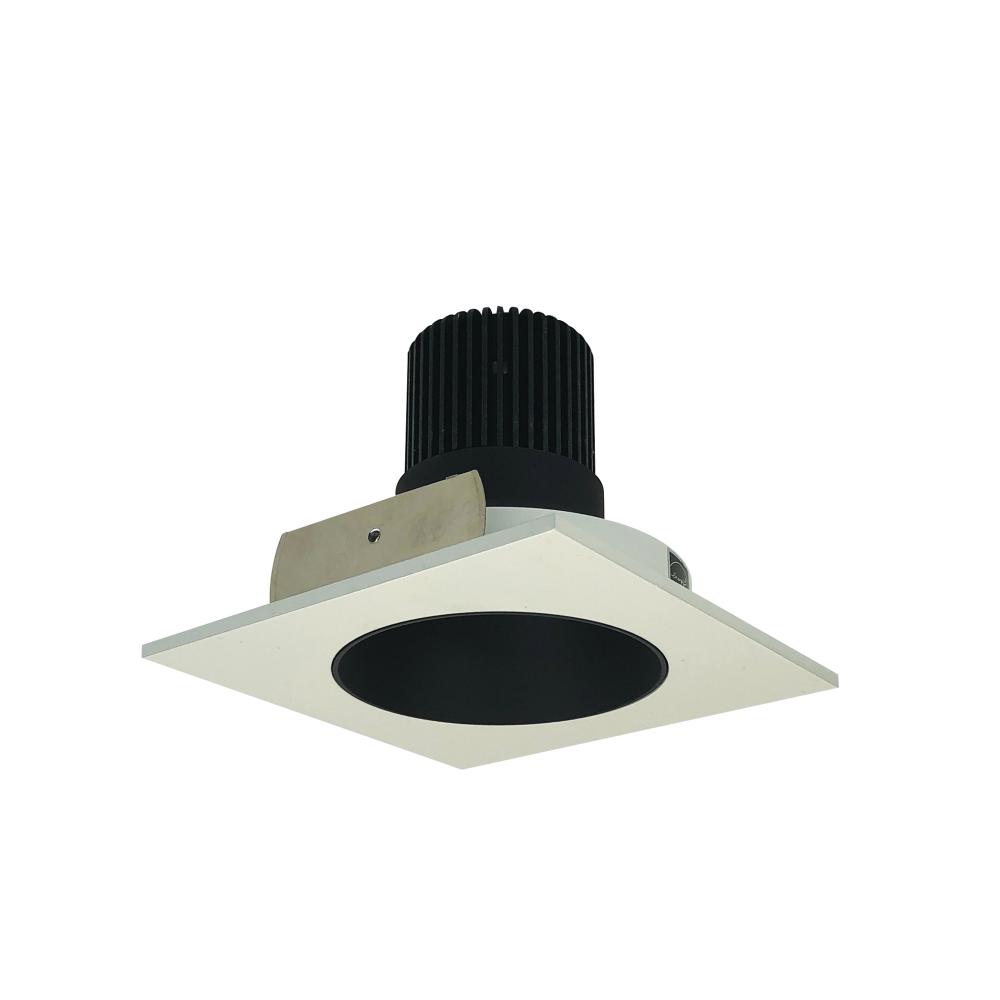 4&#34; Iolite LED Square Reflector with Round Aperture, 1000lm / 14W, 2700K, Black Reflector / White