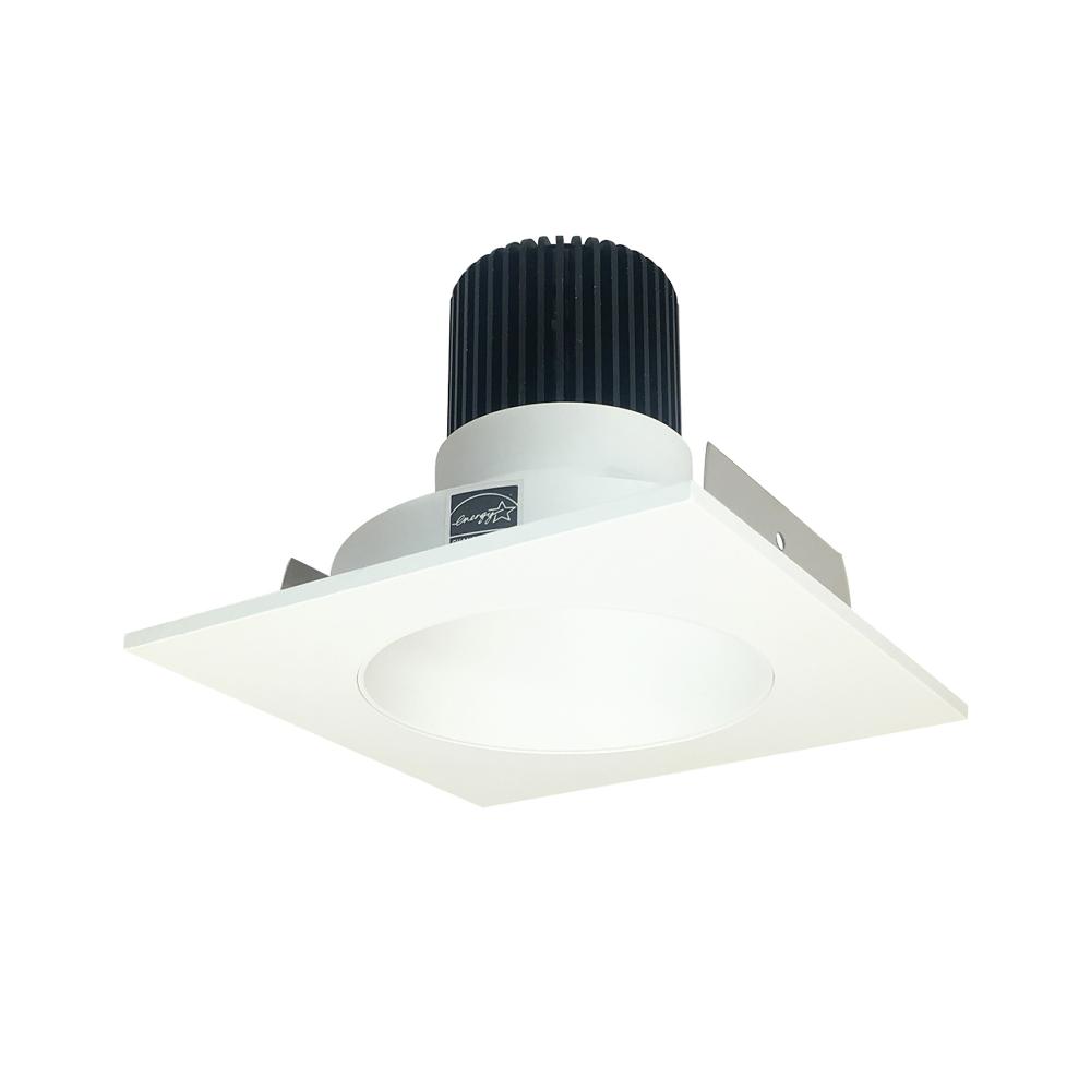 4&#34; Iolite LED Square Reflector with Round Aperture, 800lm / 14W, Comfort Dim, Matte Powder White