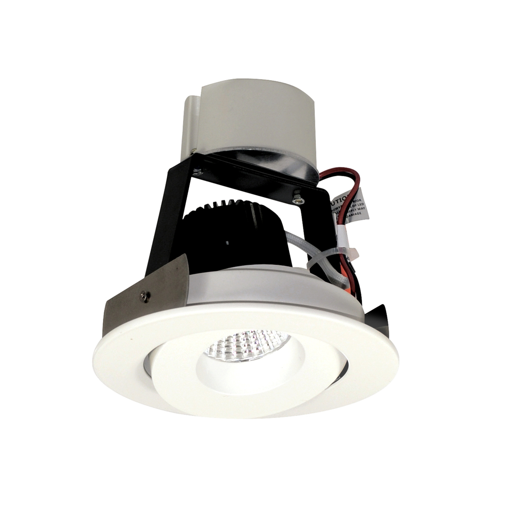 4&#34; Iolite LED Round Adjustable Gimbal Retrofit, 800lm / 12W, Comfort Dim, Matte Powder White