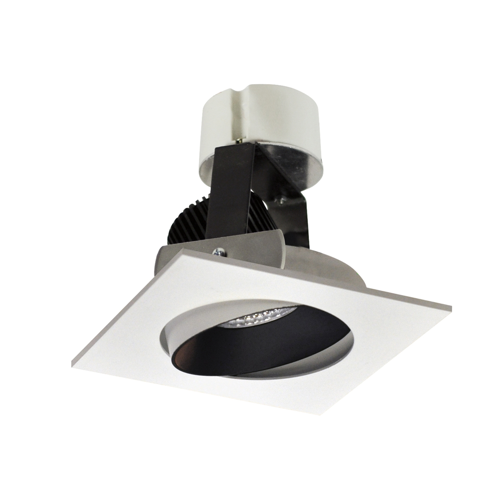 4&#34; Iolite LED Square Adjustable Cone Retrofit, 800lm / 12W, Comfort Dim, Black Reflector / White