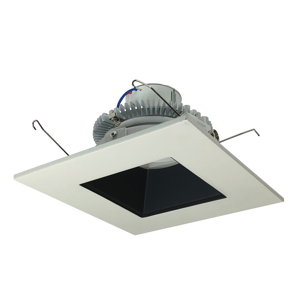 6&#34; Cobalt Click LED Retrofit, Square Reflector, 1000lm / 12W, 3000K, Black Reflector / White