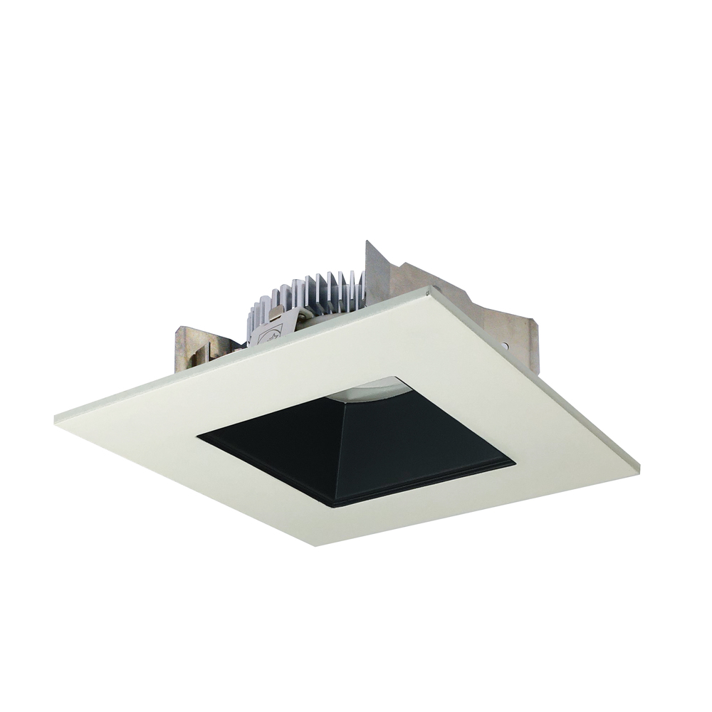 4&#34; Cobalt Shallow High Lumen LED Trim, Square/Square Regress, 850lm, 2700K, Black/White