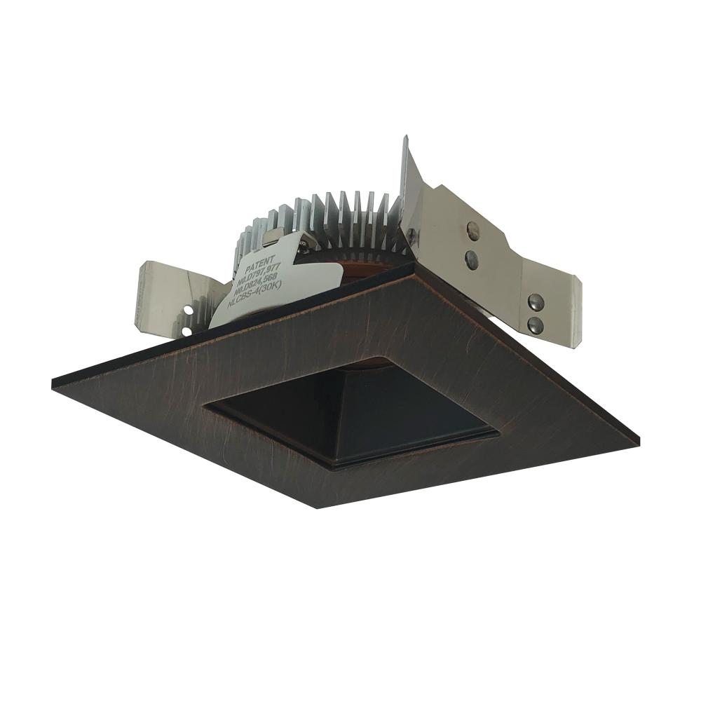 4&#34; Cobalt Shallow High Lumen LED Trim, Square/Square Regress, 1250lm, 3000K, Bronze