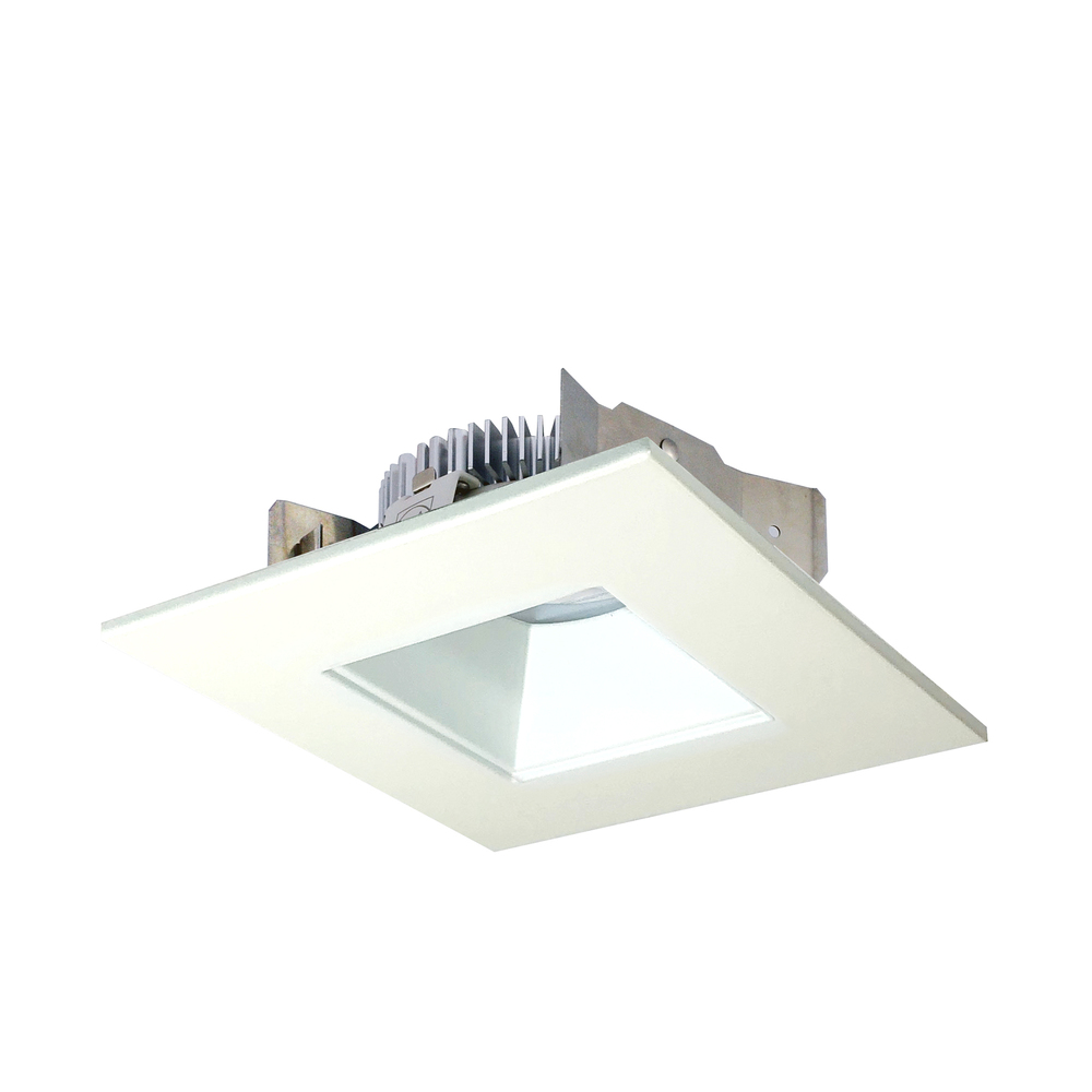 4&#34; Cobalt Shallow High Lumen LED Trim, Square/Square Regress, 1250lm, 2700K, Matte Powder White