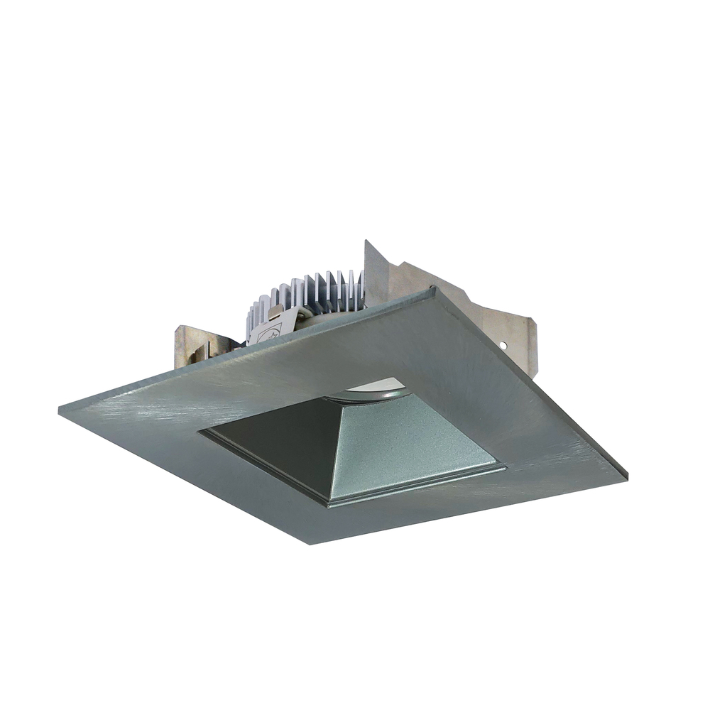 4&#34; Cobalt Shallow High Lumen LED Trim, Square/Square Regress, 1250lm, 3000K, Natural Metal