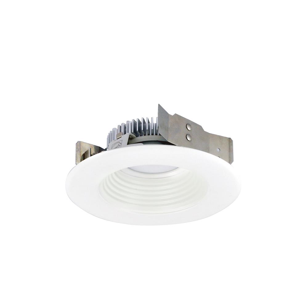 4&#34; Cobalt Shallow High Lumen LED Trim, Round Baffle, 1250lm, 2700K, Matte Powder White