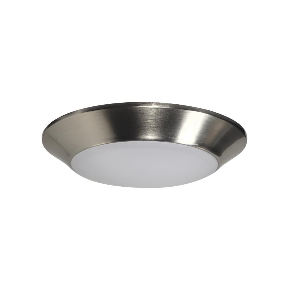 4&#34; AC Opal LED Surface Mount, 700lm / 10W, Selectable CCT, Natural Metal finish