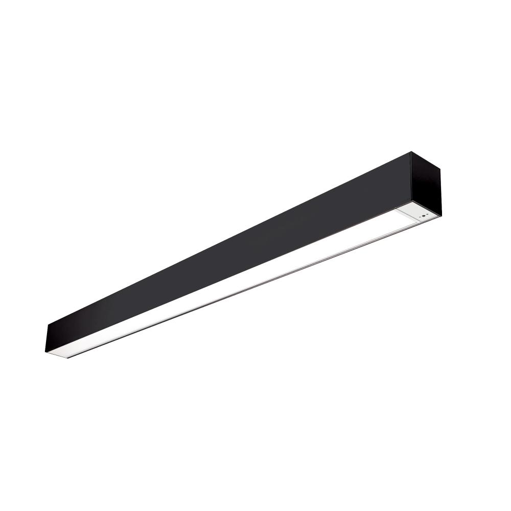 4&#39; L-Line LED Indirect/Direct Linear, 6152lm / Selectable CCT, Black Finish, with Motion Sensor
