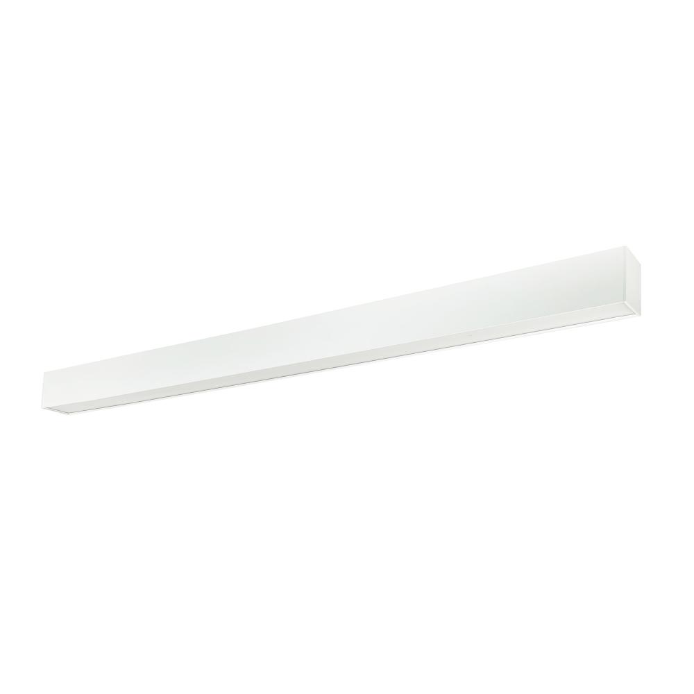 4&#39; L-Line LED Indirect/Direct Linear, 6152lm / Selectable CCT, White Finish, with EM