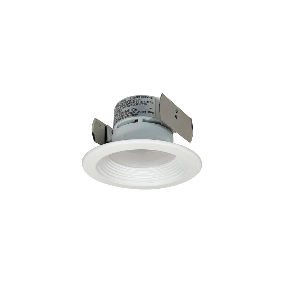 4&#34; Onyx LED Retrofit Baffle, 650lm / 10.5W, 5000K, White finish