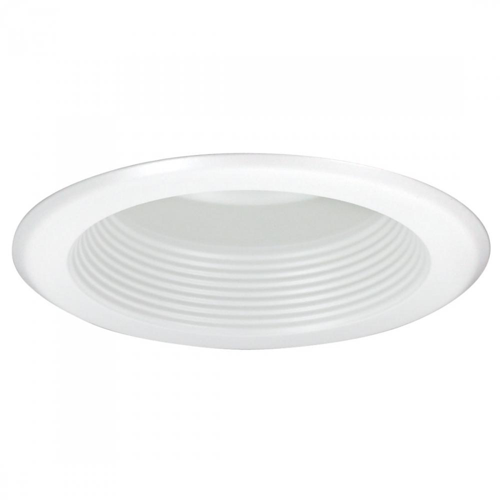 5&#34; Baffle Splay Trim w/ Flange, White