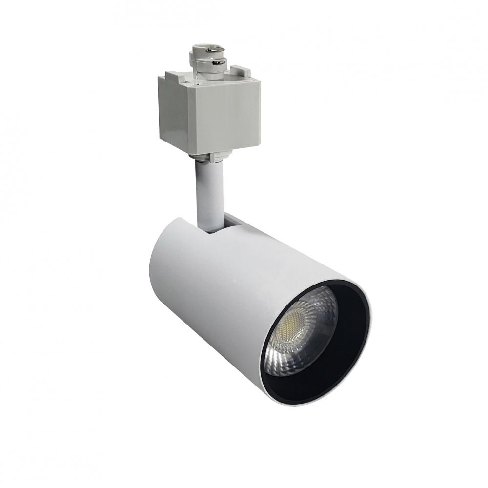 MAX Mini LED Track Head, 1000lm / 13W, 3500K, Narrow Flood optic, White finish, L-style