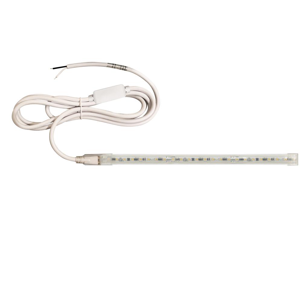 Custom Cut 13-ft 120V Continuous LED Tape Light, 330lm / 3.6W per foot, 3000K, w/ Mounting Clips and