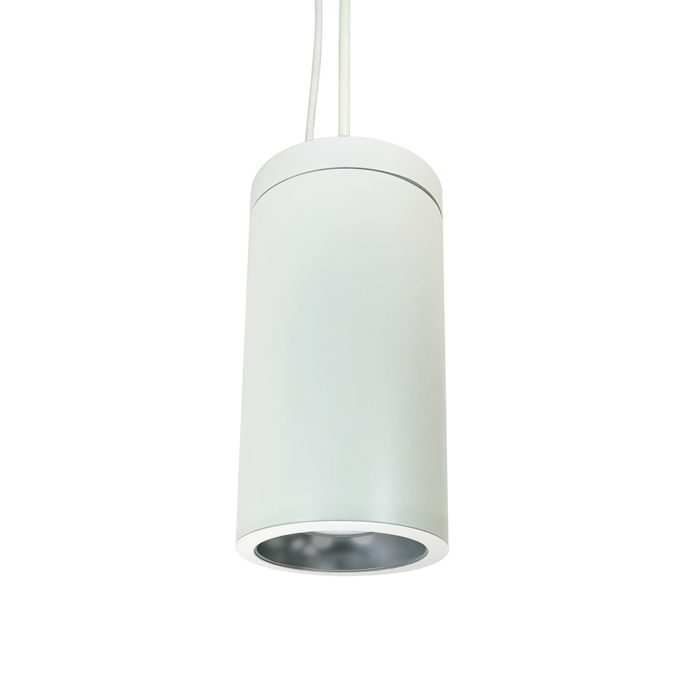 6&#34; Cobalt Pendant Mount Cylinder, White, 1000L, 4000K, Diffused/White Reflector, 120V Triac/ELV