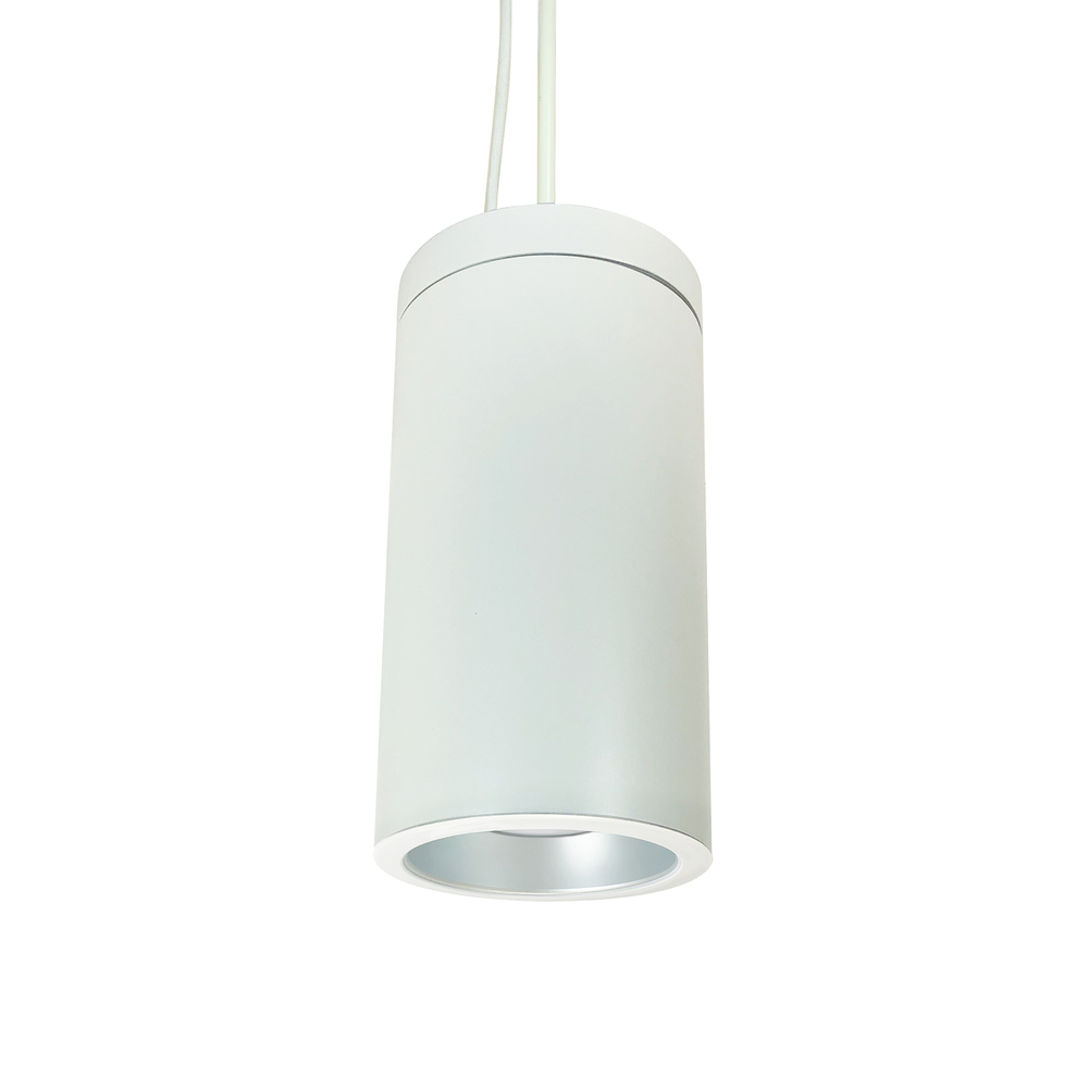 6&#34; Cobalt Pendant Mount Cylinder, White, 1000L, 4000K, Haze/White Reflector, 120V Triac/ELV