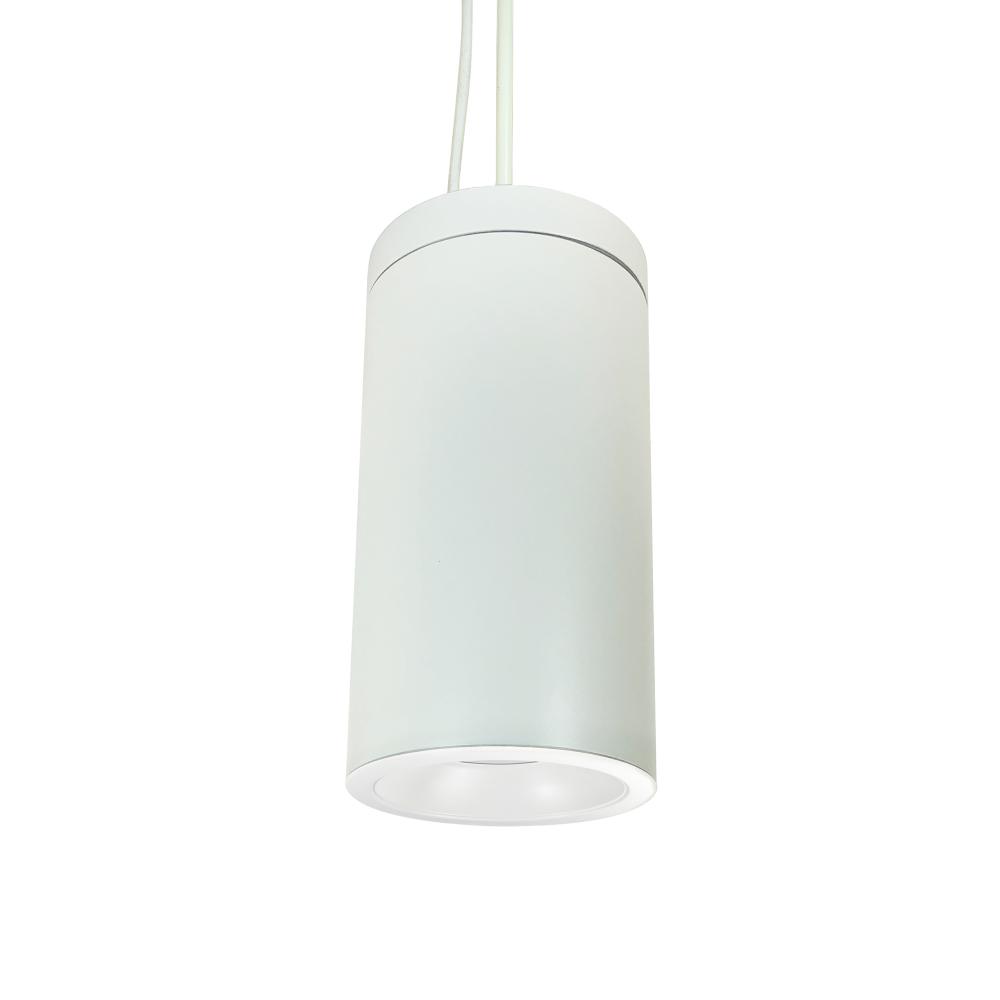 6&#34; Cobalt Pendant Mount Cylinder, White, 1000L, 2700K, Matte Powder White Reflector, 120V