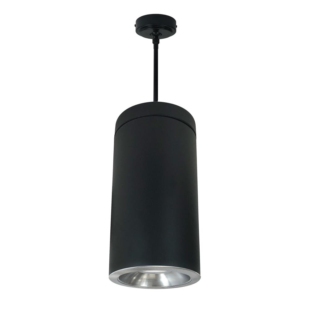 6&#34; Cobalt Pendant Mount Cylinder, Black, 1000L, 3500K, Natural Metal/Natural Metal Reflector,