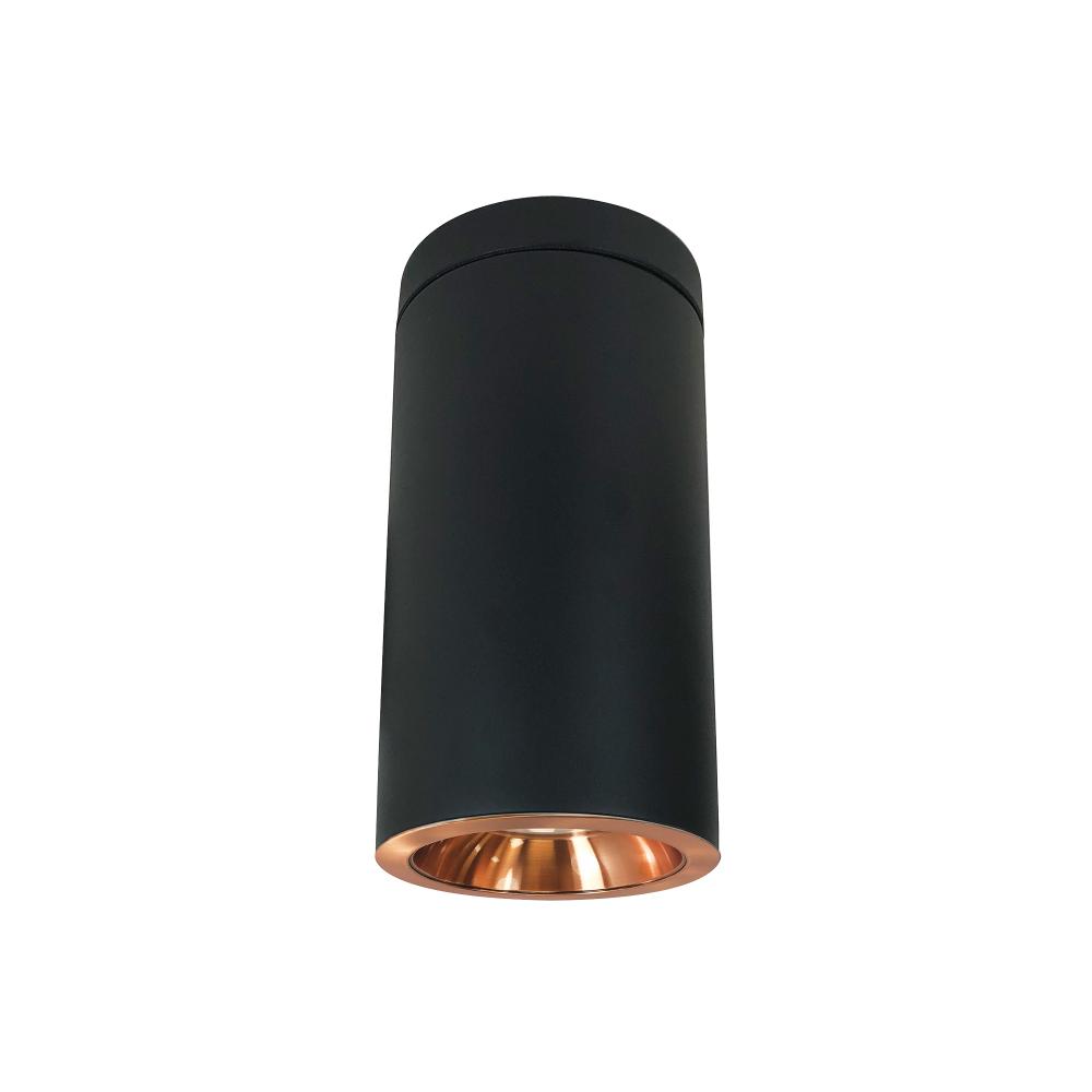 6&#34; Cobalt Surface Mount Cylinder, Black, 1000L, 3500K, Copper Reflector, 120V Triac/ELV Dimming