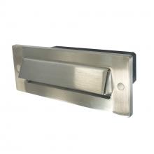 Nora NSW-853/32BN - Brick Die-Cast LED Step Light w/ Horizontal Shroud Face Plate, 38lm, 3W, 3000K, Brushed Nickel,