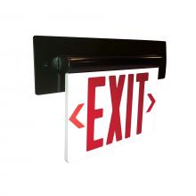 Nora NX-815-LEDR2MB - Recessed Adjustable LED Edge-Lit Exit Sign, Battery Backup, 6" Red Letters, Double Face /