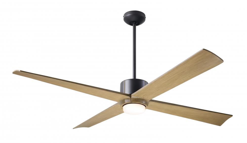 Nouveau DC Fan; Dark Bronze Finish w/ Brass; 56&#34; Maple Blades; 17W LED; Wall/Remote Combo Contro