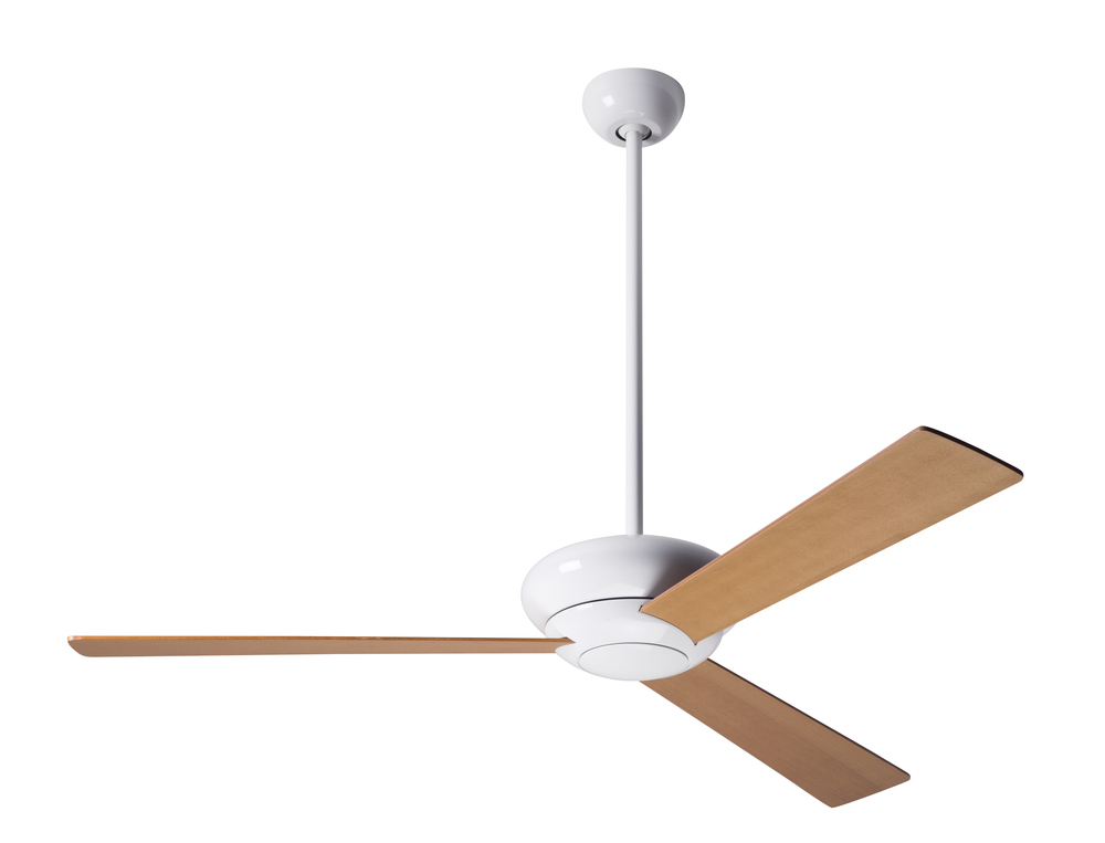 Altus Fan; Gloss White Finish; 52&#34; Maple Blades; No Light; Wall Control with Remote Handset (2-w