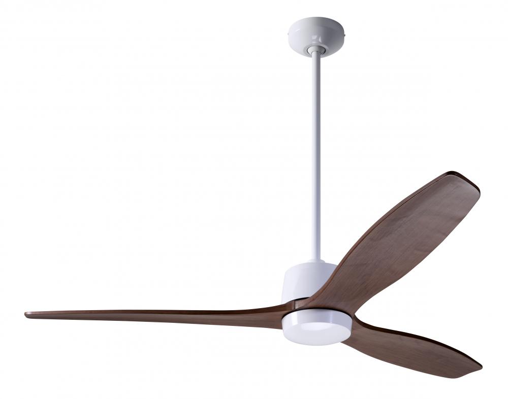 Arbor DC Fan; Gloss White Finish; 54&#34; Mahogany Blades; No Light; Wall Control