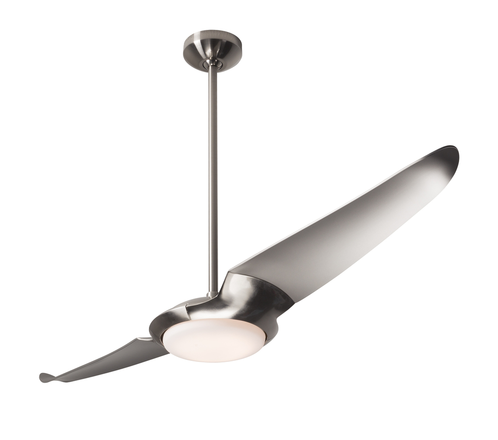 IC/Air (2 Blade ) Fan; Bright Nickel Finish; 56&#34; Dark Blades; 20W LED; Remote Control