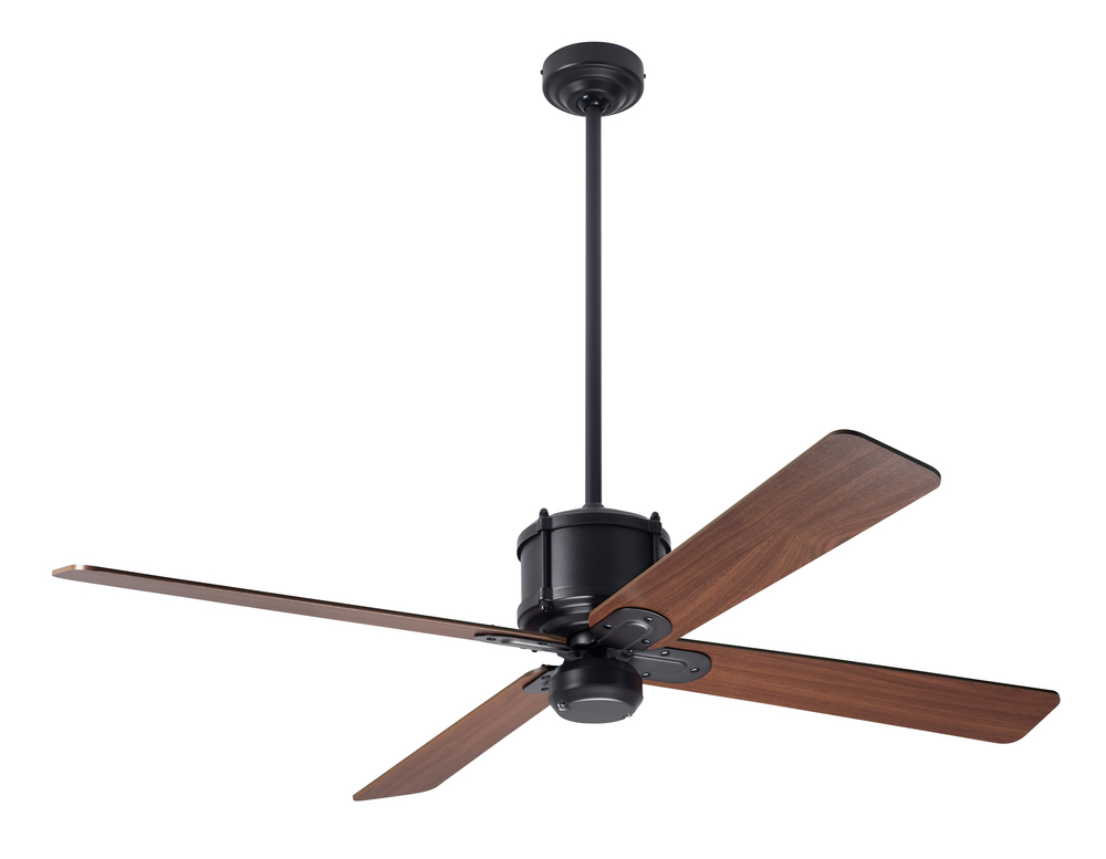 Industry DC Fan; Dark Bronze Finish; 50&#34; Mahogany Blades; No Light; Remote Control