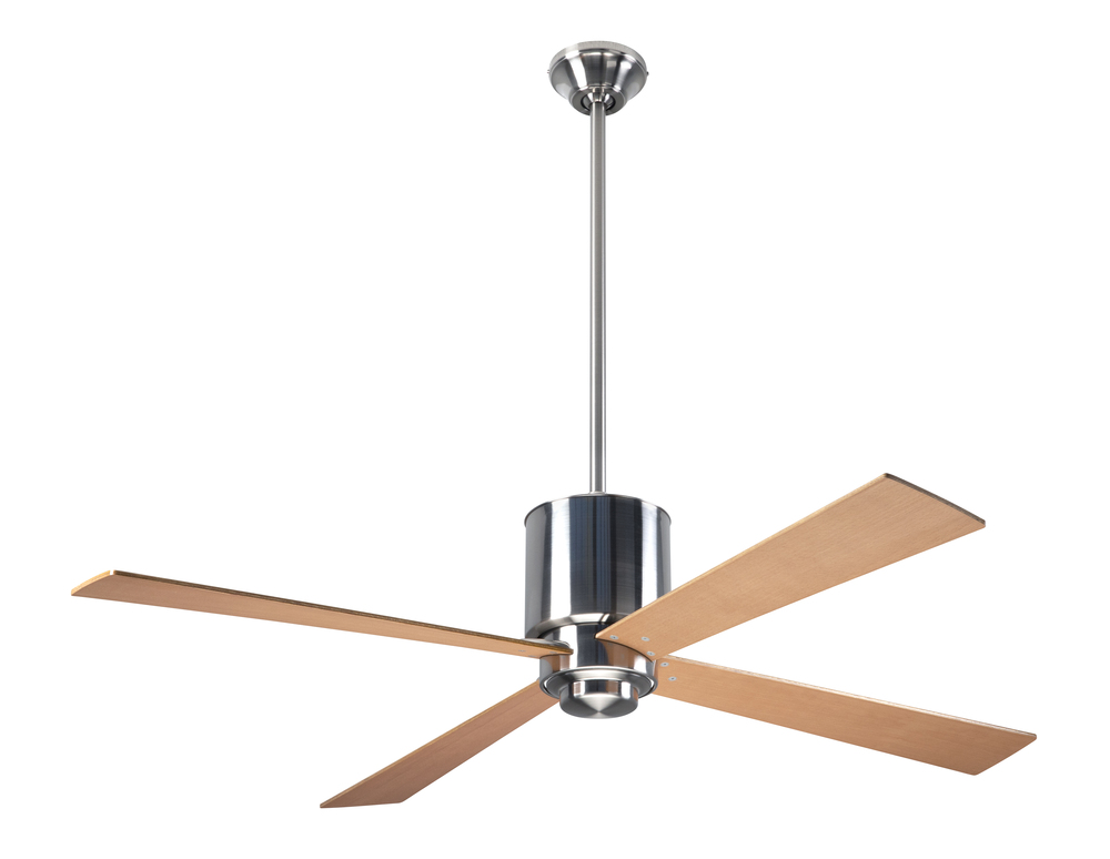 Lapa Fan; Bright Nickel Finish; 50&#34; Maple Blades; No Light; Fan Speed and Light Control (2-wire)